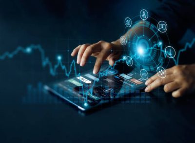 Man using digital tablet online connect to internet banking. currency exchange. online shopping and digital payment. Intelligent financial technology and E-commerce network connection in people lifestyle concept.